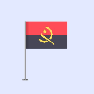 Polonyalı Münferit Angola Tablo Bayrağı, Yazdırma ve Web İçin Angola Bayrak Vektör Tasarımı