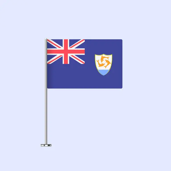 Kutup, Anguillian Bayrağı Yazdırma ve Web İçin Ayırılmış Anguilla Tablosu Tasarımı