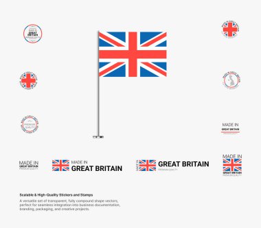 Büyük Britanya 'da üretilen ambalaj, markalaşma ve ulusal gurur projeleri için ölçeklenebilir vektörlerin yer aldığı büyük ölçekli bir koleksiyon. Büyük Britanya 'ya olan sevginizi Büyük Britanya pulları ve bayrak tasarımlarıyla gösterin..