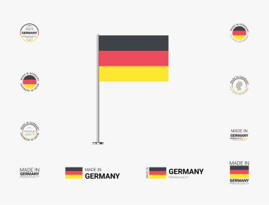 Almanya 'da üretilen pullar, bayraklar, etiketler, etiketler, mühürler, simgeler. Markalaşma ve Paketleme için Yaratıcı Tasarımlar
