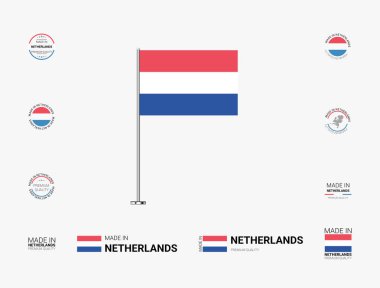 Hollanda pulu, bayrak, etiket, etiket, mühür, simge. Markalaşma ve Paketleme için Yaratıcı Tasarımlar