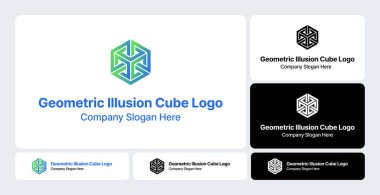Geometrik İllüzyon Küp Logosu