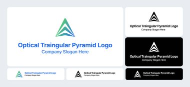 Optik Üçgen Piramit Logosu - Büyüleyici Geometrik Markalaşma