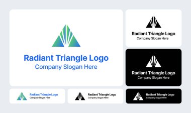 Parlak Üçgen Logosu: Modern Kenarlı Aydınlatılmış Tasarımlar