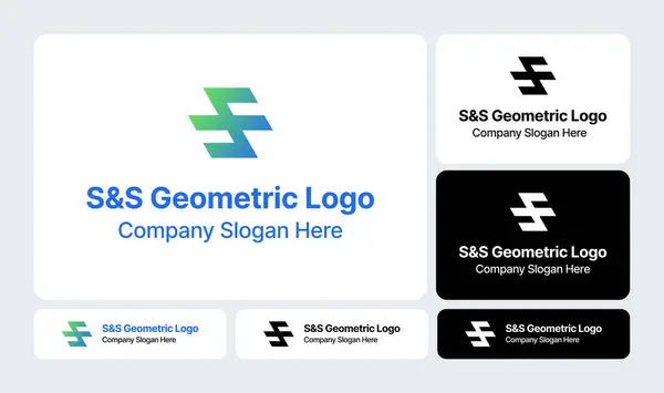 S & S Geometrik Logo - Minimalist & Modern Harf imi