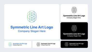 Simetrik Çizgi Sanat Logosu: Temiz ve Dengeli Geometrik Tasarımlar