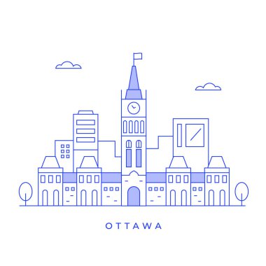 Modern Ottawa şehri sanat eseri hizasında
