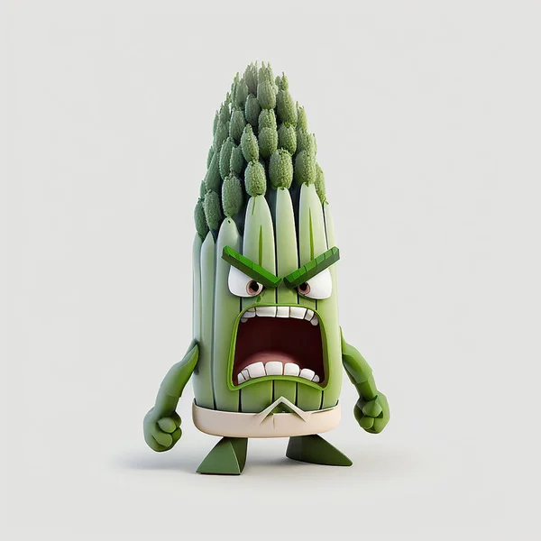 从白色背景分离出来的绿花椰菜3D渲染 — 图库照片