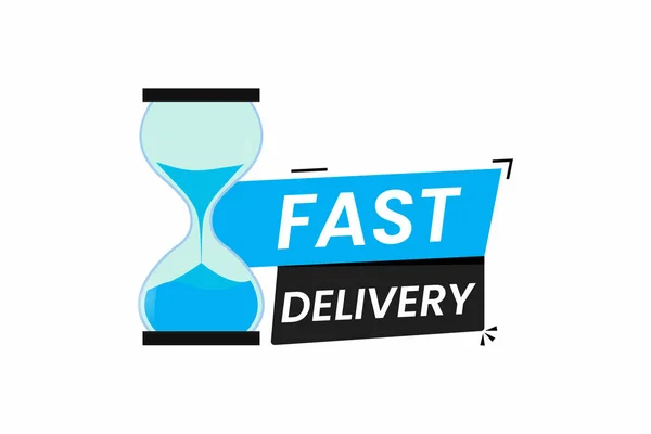 Fast Delivery Hourglass Vector Icon White Background — Archivo Imágenes Vectoriales