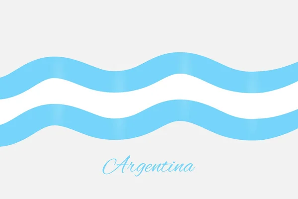 Argentina Flag Design Ribbon Concept — Vetor de Stock
