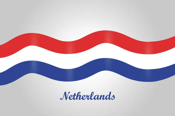 Netherlands Flag Design Ribbon Concept — Stockvektor