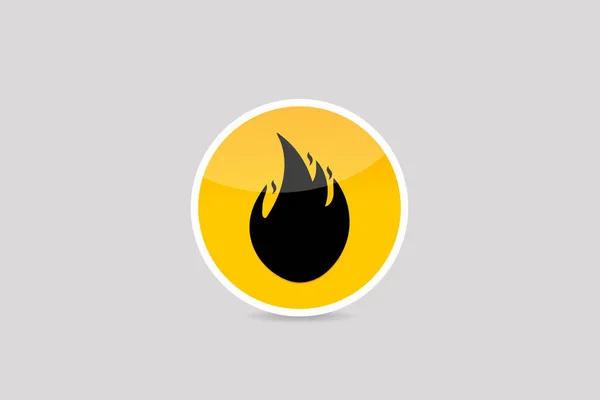Fire Hazard Symbol Flat Vector Illustration — Image vectorielle