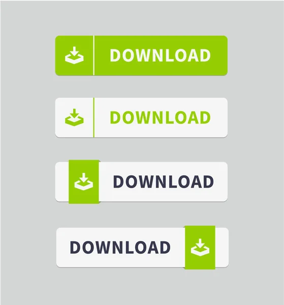 Minimalist Download Buttons Vector Design — Wektor stockowy