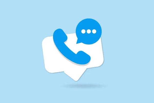 Phone Call Icon Bubble Talk Vector — Stockvektor