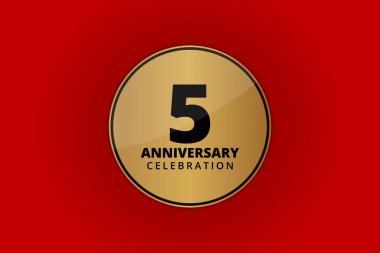5. yıl dönümü kutlama arka plan vektörü
