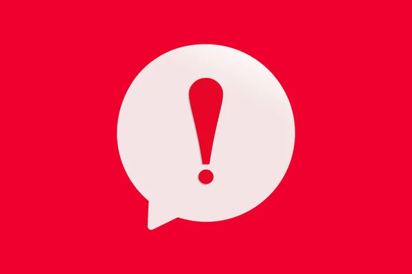 Red Alert Notification Reminder Icon Chat Message Bubble Symbol Vector — Stock Vector