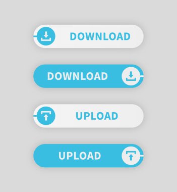 Yükleme ve indirme düğmeleri vektörü ui