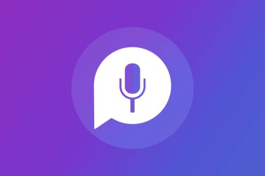 Podcast logo tasarımı ile kabarcık sohbeti