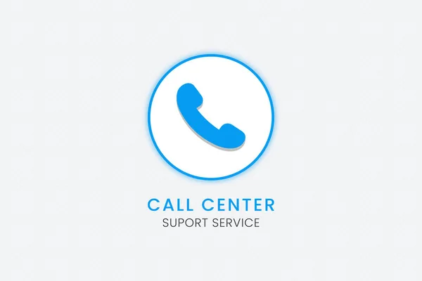 Przycisk Obsługi Call Center Szablonem Projektu Ikony Połączenia — Wektor stockowy
