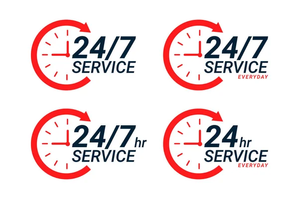 Stunden Service Täglich Uhr Mit Pfeil Symbol Stockillustration