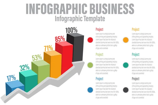 Vector Business Infographic Template Infographics Elements — Vector de stock