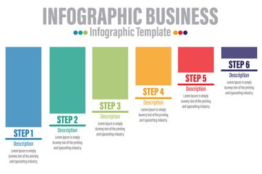 6 basamaklı, 6 seçenekli ve 6 basamaklı dikey bilgi tasarımı. İnce çizgi. Bilgi işlem iş konsepti. Bilgi grafikleri, akış grafikleri, sunumlar, mobil web siteleri, yazdırılmış materyaller için kullanılabilir.