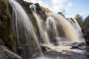 Şelale, kaya, yosun, Fintry Loup, İskoçya 'nın manzara fotoğrafçılığı