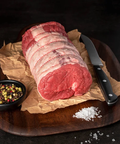 쇠고기 스테이크 정육점 식염수 — 스톡 사진