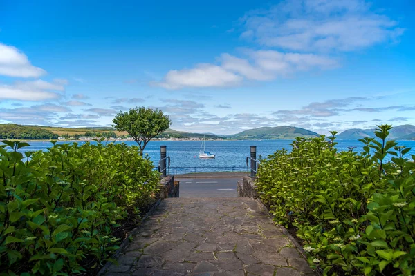 stock image Landscape photography of boat, bay, Isle of Bute