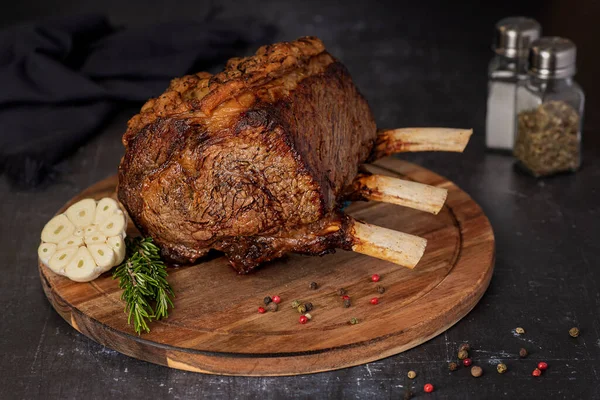 Voedselfotografie Van Geroosterd Rundvlees Biefstuk Biefstuk Slagerij Vlees — Stockfoto