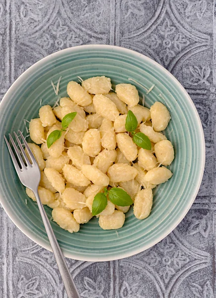 Gnocchi, fesleğen, parmesan, peynir, patates, sos, vejetaryen, yemek pişirme, İtalyan, Akdeniz, arka plan