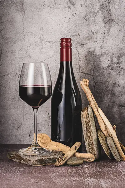 Trinken Sie Fotos Von Rotwein Rotwein Wein Weinglas Flasche Jahrgang Stockbild