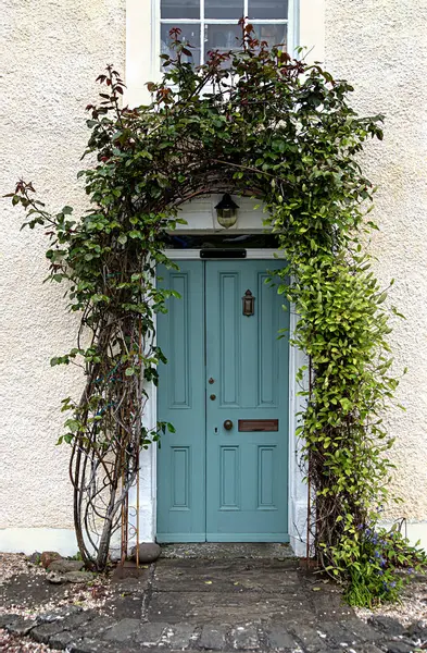 Fotografía Retro Door Aged Frame House Home Window Village Scotland Imagen de archivo