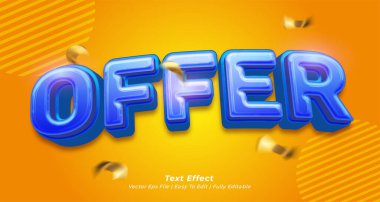 Satışa sunulan afiş metni efekti düzenlenebilir 3d metin biçimi