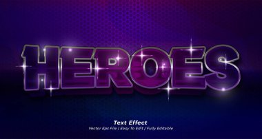 Heroes metin efekti 3d metin biçimi