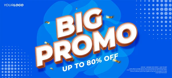 Vector Sale Promotion Promotion Text Effect Editable Text Style — 스톡 벡터