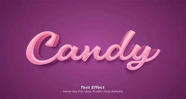 Candy Effet Texte Modifiable Style Texte — Image vectorielle