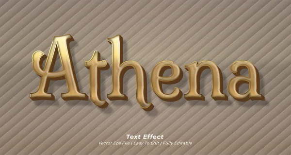 Athena Text Effect Editable Text Style — Vettoriale Stock