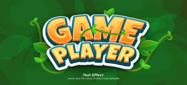 Herní Hráč Text Efekt Upravitelný Styl Textu — Stockový vektor