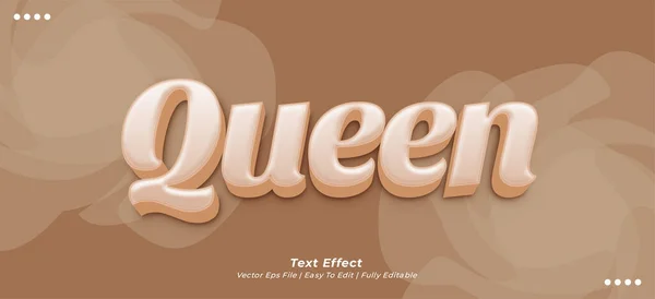 Queen Text Effect Editable Text Style — Stock Vector