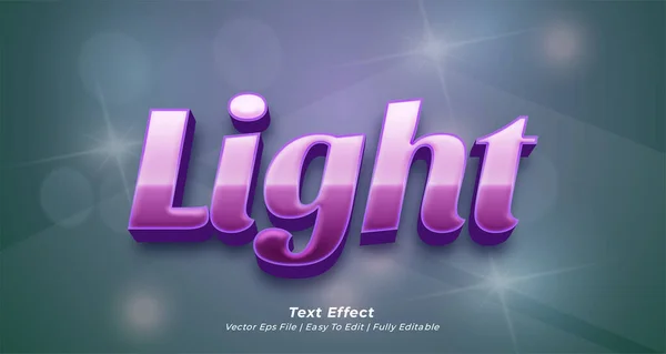 Licht Tekst Effect Bewerkbare Tekst Stijl — Stockvector