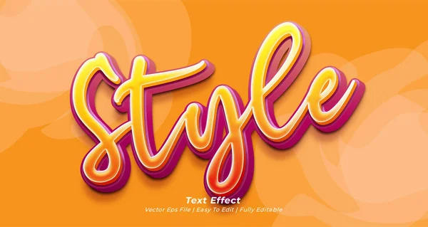 Style Text Effect Editable Text Style — Stock Vector