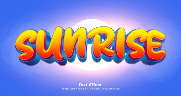 Sunrise Text Effect Editable Text Style — Stock Vector