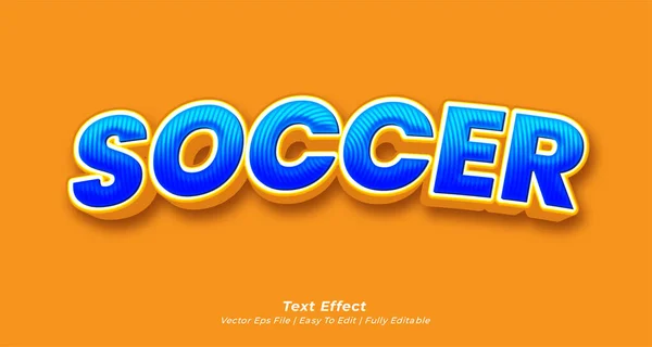 stock vector Soccer text effect editable 3d text style