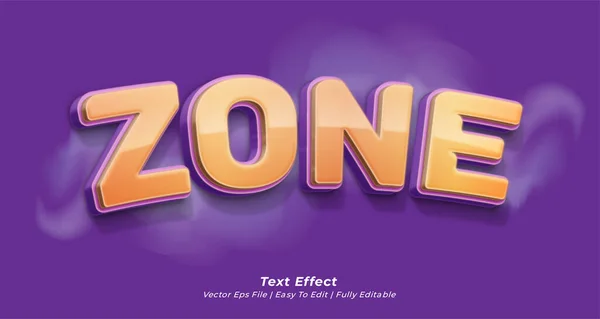 Zone Tekst Effect Bewerkbare Tekst Stijl — Stockvector