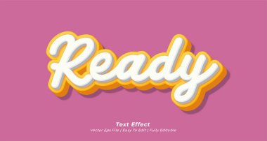 Vektör metni 3d düzenlenebilir metin efektine hazır