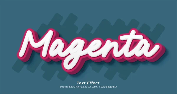 Vektortext Magenta Editierbarer Texteffekt — Stockvektor