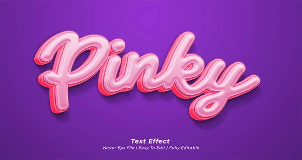 Vektor Text Pinky Editierbarer Texteffekt — Stockvektor