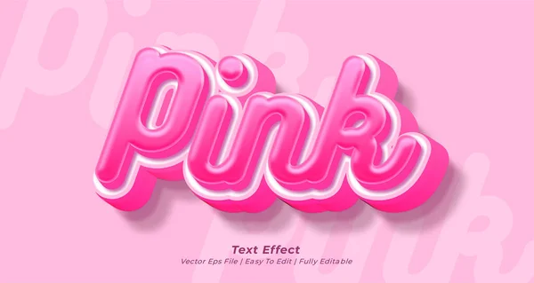 Vector Text Pink Editable Text Effect — Stock Vector