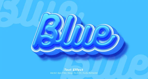 Vector Text Blue Editable Text Effect — Stock Vector